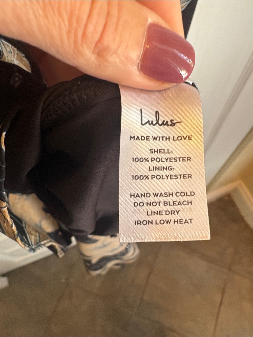 Lulu's Black Maxi Dress with Gold Floral Print - Picture 7 of 8